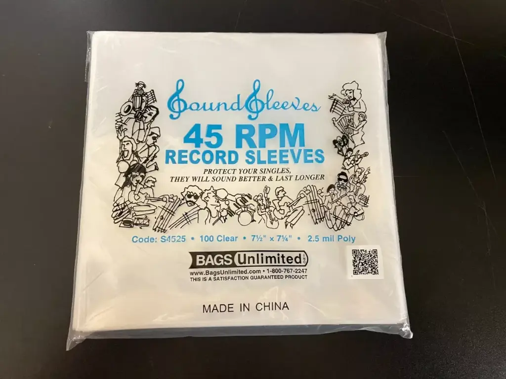 [Otro302] Sound Sleeves - Bags Unlimited S4525 - Fundas Plásticas Externas para 45 RPM - Record Outer Sleeve (Clear)