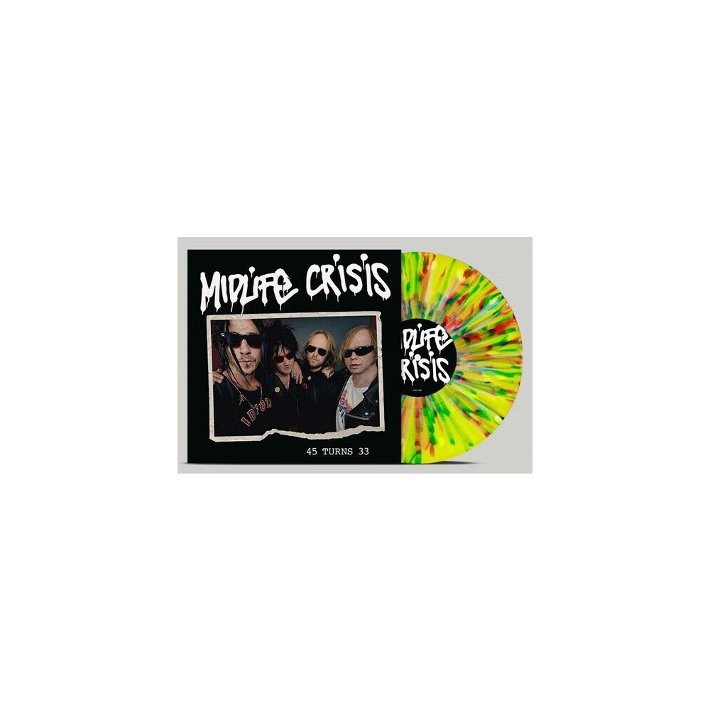Midlife Crisis - 45 Turns 33 - Multicolour-splatter (Colored Vinyl Green Yellow Red Orange Splatter)