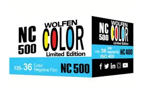 WOLFEN 500 ISO 35X36 COLOR NEGTV FILM 3/202