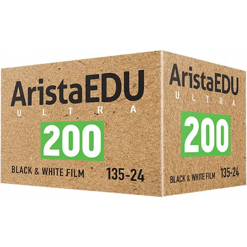 Arista EDU Ultra 200 B&W Negative Film, 35mm Roll Film, 24 Exposures