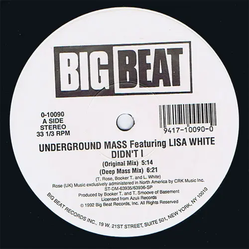 Underground Mass Featuring Lisa White – Didn't I