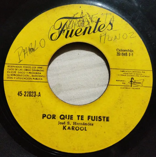 [U7'110] Karool – Porque Te Fuiste / Tu Duda Y La Mía