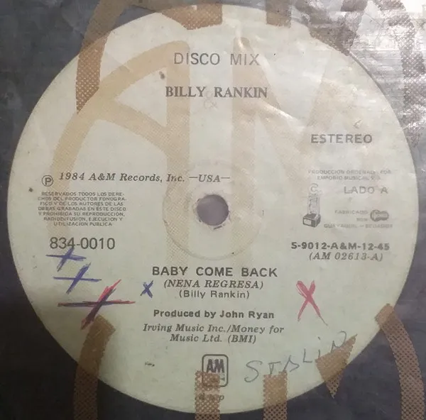 [ULP5399] Billy Rankin – Baby Come Back / Part Of The Scenary
