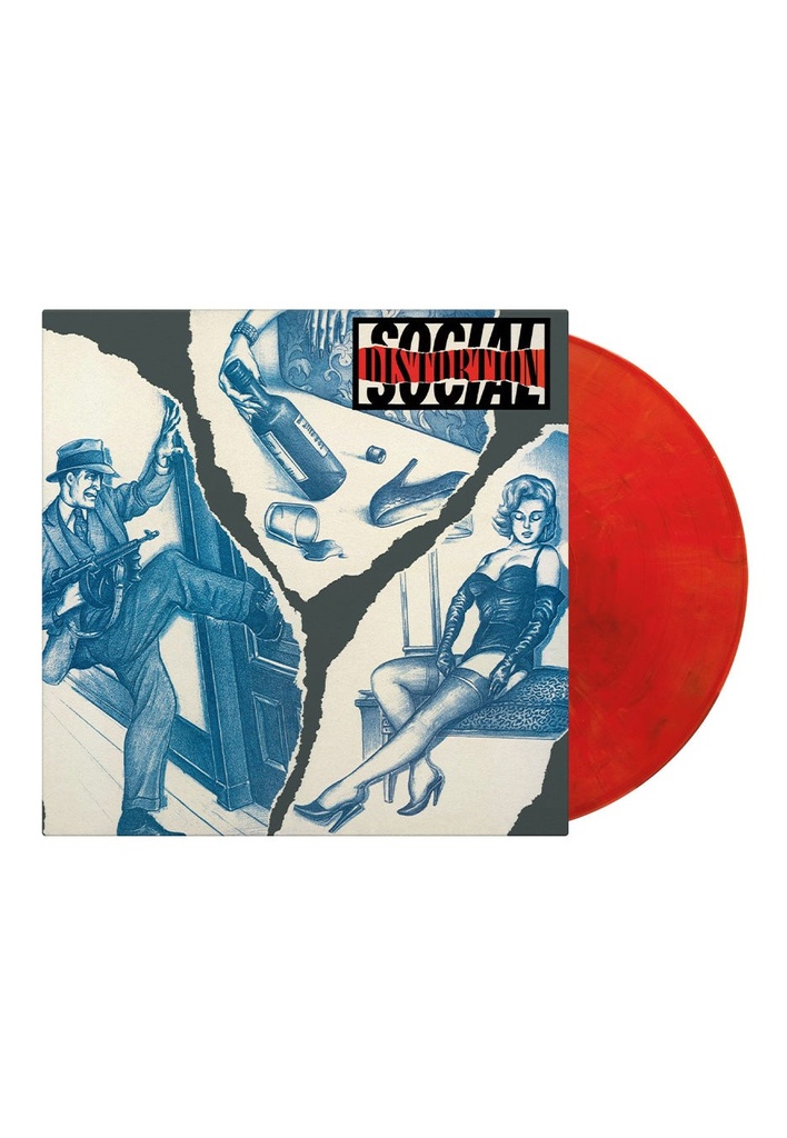 Social Distortion – Social Distortion (Translucent Red  Black & White Marble)