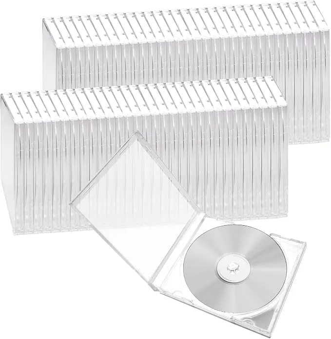Cajas de CD de 0.4 in (plástico transparente)