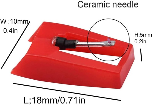 [ProdElect023] Aguja Stylus Universal (roja rectangular)