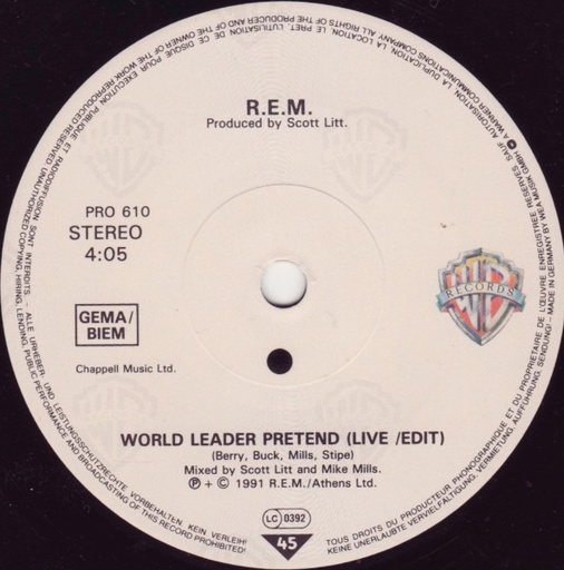 [ULP3529] R.E.M. - World Leader Pretend (Live/Edit) / Turn You Inside-Out (Live)